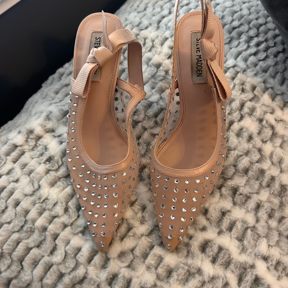 Steve Madden Nude Studded Heels